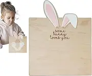 Easter Footprint Keepsake | Decorative Baby Easter Crafts Keepsake Board - Multipurpose Holiday Milestone Signs Table Centerpiece for Living Room Bedroom