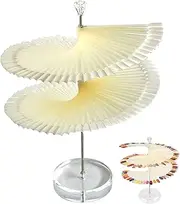 Nail Art Color Chart Display Stand Spiral False Nails Display Shelf Plastic Natural Practice Tools 120 Sticks, Nail Color Display Stand