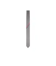 Thom Browne Double Face Tie One size Gray