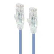 Alogic 3m Blue Ultra Slim Cat6 Network Cable UTP 28awgSeries Alpha Patch Cables - C6S-03BLU