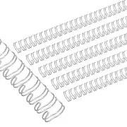 10mm (3/8") Binding Combs, 100 Pcs 60 Sheet Pitch 32 Ring, Silver