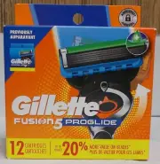 Gillette Fusion 5 Proglide Refill Cartridges 12 Count (Factory Sealed)