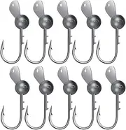 Jiimhte Jig Heads,Weighted Angling Hook | Pressure-Resistant Fishing Jigs Lead Hooks for Bass, Bluefin Bream, Tilapia, Crappie