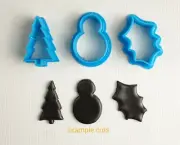Christmas Holly Tree Snowman Set Polymer Clay Cutters Jewelry Craft Earrings Mix