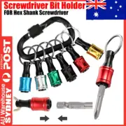 6Pcs 1/4 Hex Shank Quick Release Keychain Screwdriver Drill Bit Holder Extension