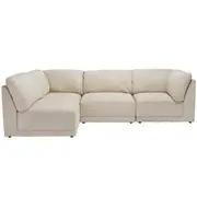 [James Lane] Amelia Modular Sofa Isla Sea Pearl - 4 Piece