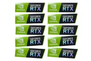10 pcs Sticker for Nvidia GeForce RTX 46mm x 15mm Case Badge Label Logo USA