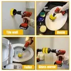 Tile Grout Cleaner Bathtub Toilet Brush PP Bristles Drill Attachment Cleaning AA