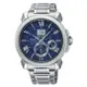 Seiko 精工錶 Premier 7D56-0AE0B(SNP147J1) 人動電能萬年曆大視窗日期腕錶/藍面43mm