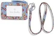 [Vera Bradley] Cotton Zip Id Case and Lanyard Combo, Provence Paisley, Provence Paisley