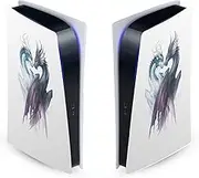 Official Jonas JoJoesArt Jdicke Yin and Yang Dragons Art Mix Vinyl Faceplate Sticker Gaming Skin Decal Cover Compatible with Sony PlayStation 5 PS5 Digital Edition Console