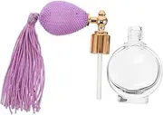 minkissy Elegant Round Ball Tassel Perfume Bottle Glass Atomizer Squeeze Bulb Multipurpose for Body Powder Perfume