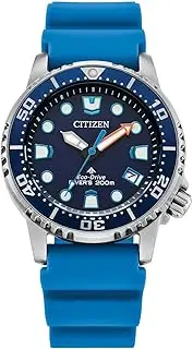 [CITIZEN] Promaster Eco-Drive Unisex Diving Watch Turquoise EO2028-06L, silver, One Size, Strap.