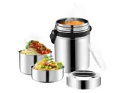 Termos 3 tier Para Comida Caliente De Portatil Acero Inoxidable Tarro de comida