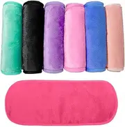 QIANQIAO Makeup Remover Towel 7 Pack, Reusable Face Towel, Beauty Face Towel, Microfiber Cloth, Quick Drying Towel, Colorful Seven-color Pack