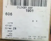 Yale 1801 Knob Cylinder ZB Keyway 606 Finish set of 3 cylinders