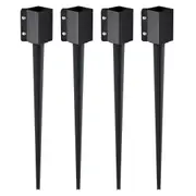Fence Post Anchor Ground Spike 4 Pack 36 x 4 x 4 In Metal Fence Stakes