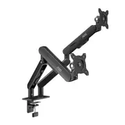 AOC AM420S Dual Mount Black, 2-9kg per Arm, 17-34' VESA 75 and 100. Clamp and Grommet mount, Mechanical Spring, Monitor Arm