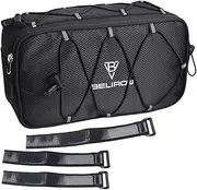 Qianly Bicycle Front Storage Bag for Handlebar Use, Black 4.3L