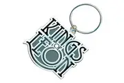 Kings Of Leon Scroll Enamel Logo Keyring (Black/Grey) (One Size)