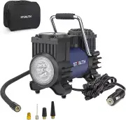 Portable Air Compressor Tire Inflator - 12V DC Digital Pump with 120PSI, LED Lig
