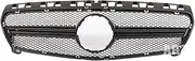 GTR AMG Radiator Grille A45 Grill Compatible For Benz A Class W176 2013-2018 Black Silver Chrome Accessory(13-15 AMG Black)