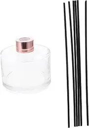 SHERCHPRY 1 Set Aromatherapy Essential Oil Storage Bottle Glass Diffuser with Gold Cap Rattan Sticks Practical Perfume Subpackaging for Home Car Freshening