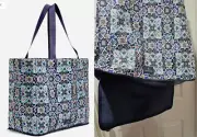 Vera Bradley Lisbon Lighten Up Deluxe Large Tote Beach Bag Sand Shaker NEW $135