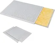 Puff Pastry Sheets for Baking 2PCS/Set Food Grade Aluminum Alloy Perforated Baking Sheet Nonstick Mille Feuille Baking Tray Multipurpose Baking Pan for Meat Dessert, Thickness 2mm Perforated Baking