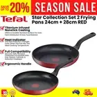 Frypan Set Non Stick Frying Pan Tefal 24cm 28cm 2pc Induction Cookware Fry Pan
