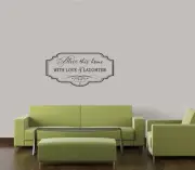 BLESS THIS HOME WITH LOVE & LAUGHTER HOME WALL QUOTE DECAL VINYL WORDS