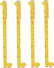 KOCKSHION 4Pcs Removable Growth Chart Wall Decals for Giraffe Height Measurement Stickers Peel and Stick Decor for Nursery Bedroom Smooth Surfaces Fun for Boys