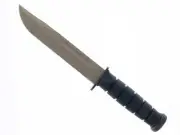 Spartan Fixed Blade Knife Black Kraton Handle Magnacut Plain Flat Dark Earth