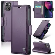 CaseMe iPhone 13 mini Folio Wallet Case Cover Apple Side Closure 13mini [Purple]