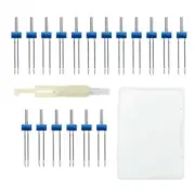 Needle Threader for Household Sewing Machine Twin Needle Pin with Storage Box