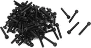 uxcell M3x25mm Screw Cap Point Hex Socket Screws Bolts 100Pcs