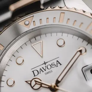 DAVOSA New Ternos Ceramic 200米水鬼半金系列陶瓷框潛水腕錶-白馬王子/40mm