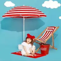在飛比找樂天市場購物網優惠-影樓旅拍婚紗攝影道具紅白條紋沙灘傘海邊外景拍照超大太陽傘擺件