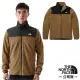 【The North Face】男 TKA 100 輕柔刷毛抓絨保暖外套夾克/領口防護片(49AE-173 棕 N)