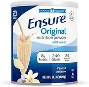 Ensure Original Nutrition Powder with 8 grams of protein, Meal Replacement, Vanilla, 6 count