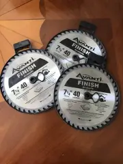 Lot Of Three Avanti 7-1/4" x40-Tooth Finish Circular Saw Blades, A0740R x