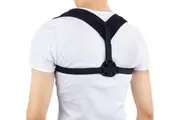 AXIGN Medical Posture Support Back Support Brace Corrector Strap Lumbar - Black