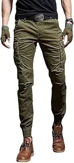 [HanzhuoLG] Pants Men Military Tactical Camouflage Cargo Pants Training Work Camo Combat Army Male Clothing Small Straight Foot Trousers for Men's Military Green M