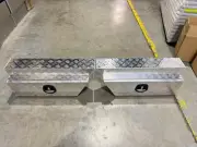 Aluminium Checker Plate Toolbox Ute Truck Trailer Under Tray Box 900 x 230 x 400