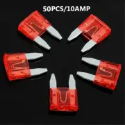 50pcs 10A Amp Mini Car Fuse ATM APM Auto Blade Fuses For Truck Motorcycle Boat