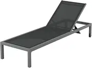 Gardeon Sun Lounge, Folding Camping Chair Lounger Day Bed Chaise Beach Chairs Outdoor Furniture Garden Patio Setting Pool Backyard, with Wheels Armrest Adjustable Backrest Water Resistant Grey