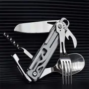 Pocket Knife Multi-tool Folding Portable Fork Spoon Outdoor Detachable Hand Tool