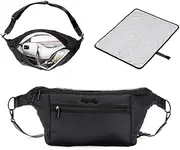 [Itzy Ritzy] Fanny Pack & Crossbody Diaper Bag 6 Pockets, Use as Crossbody, Belt or Shoulder Bag