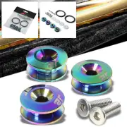 4PC J2 Neo Chrome Aluminum Trunk Bumper Quick Release Fastener Hatch Washer Kit