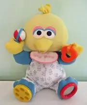 Busy Big Bird Baby Sensory 13" Plush Toy by Playskool Sesame Street, Vtg 1980's